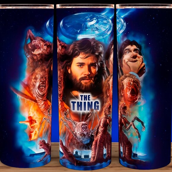 The Thing 80s Horror Classic - Kurt Russell Cup Mug Tumbler 20oz - Picture 1 of 3
